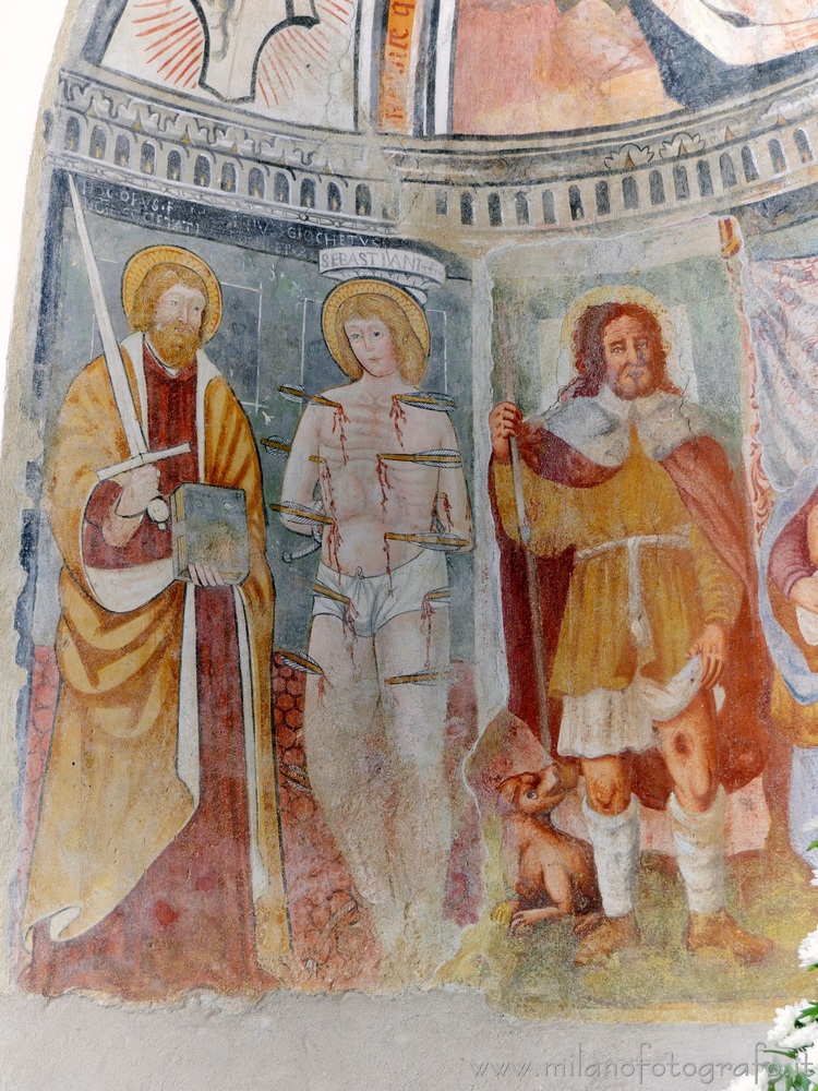 Gaglianico (Biella, Italy) - Saints Paul, Sebastiaan and Rocco in the Oratory of San Rocco